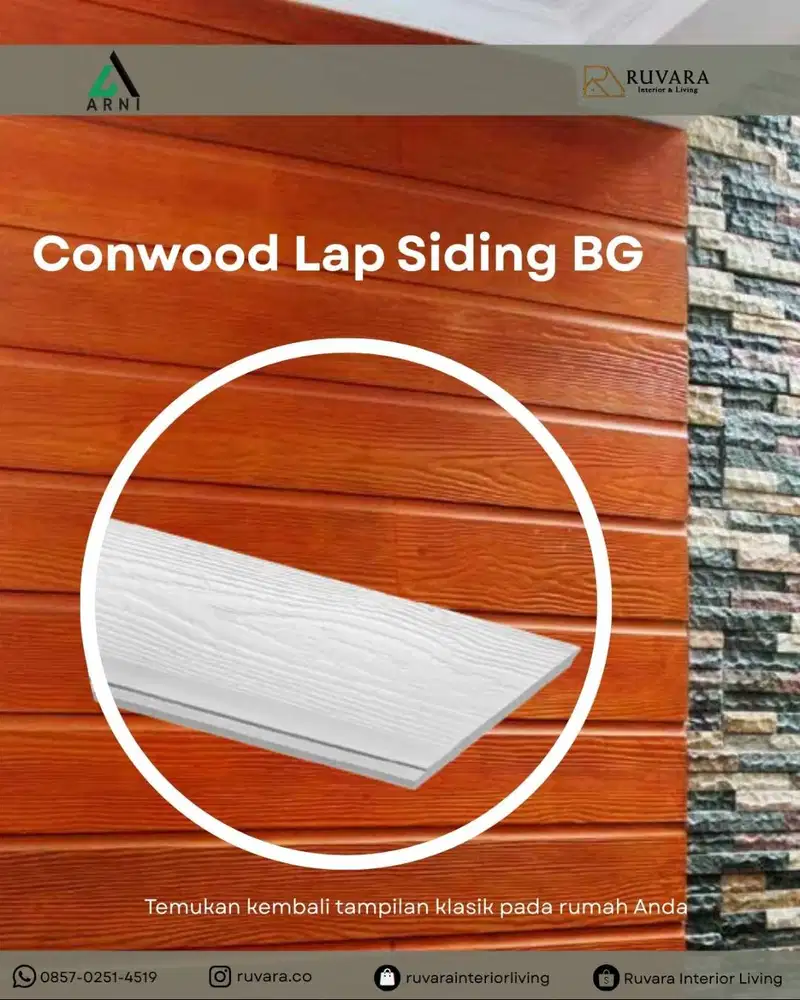 Conwood Lap Siding BG 3,05 m | Lebar 152 mm Tebal 11 mm | Cladding