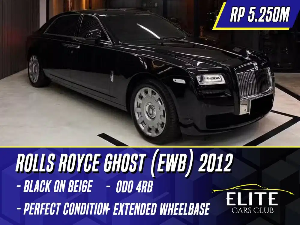 Rolls Royce Ghost Extended Wheelbase (EWB) 2012 Black on Beige Hitam