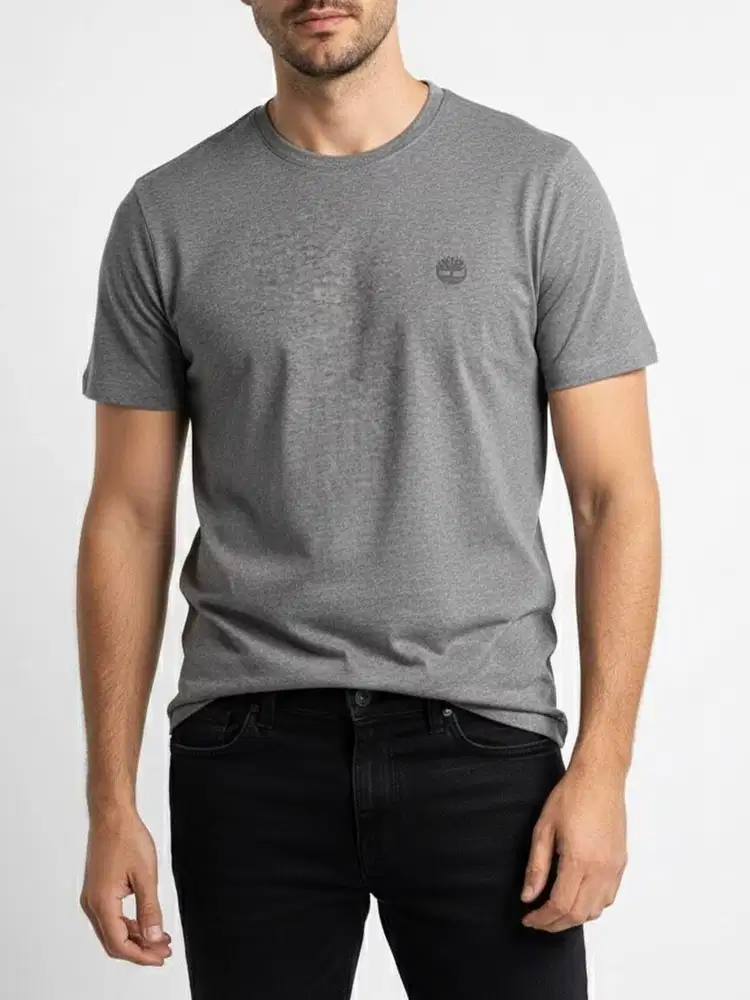 TIMBERLAND MEN DUNSTAN RIVER COTTON T SHIRT - GRAY (L)