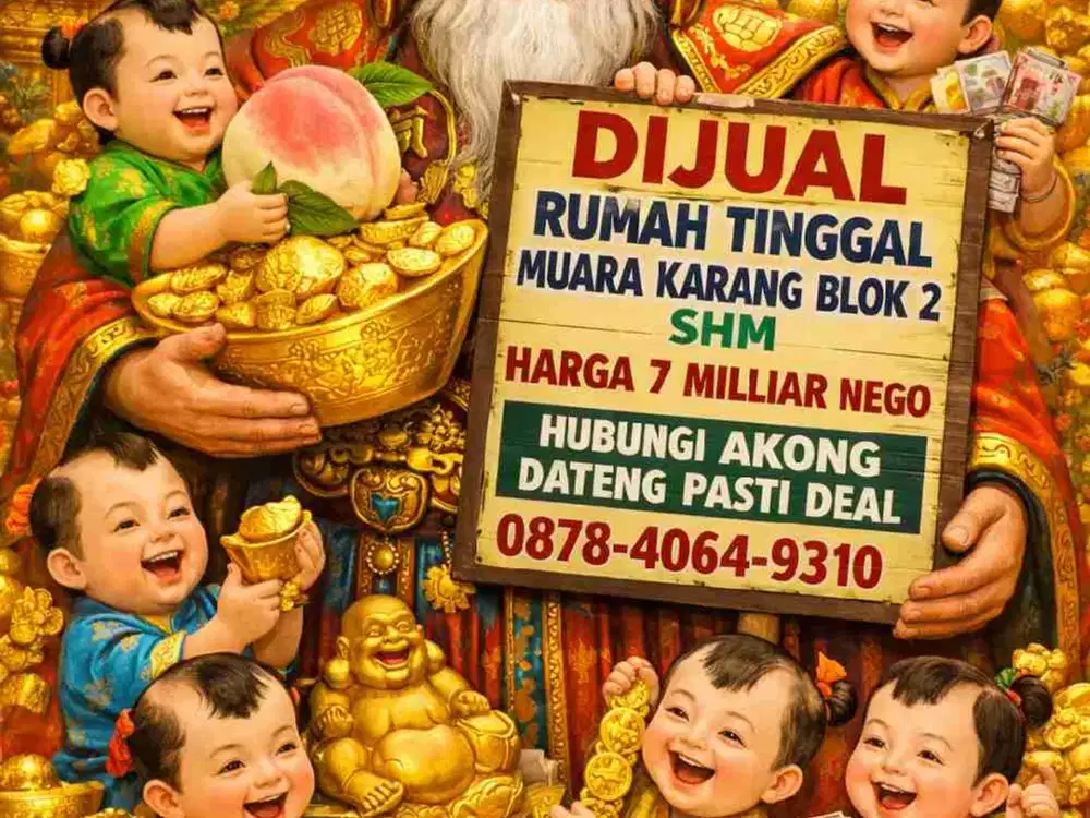 Rumah 3 Lantai Muara Karang Blok 2 – SHM Jalan Raya