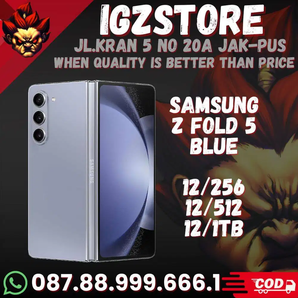 Samsung Z Fold 5 Blue 12/1tb SEIN FULLSET Mulus