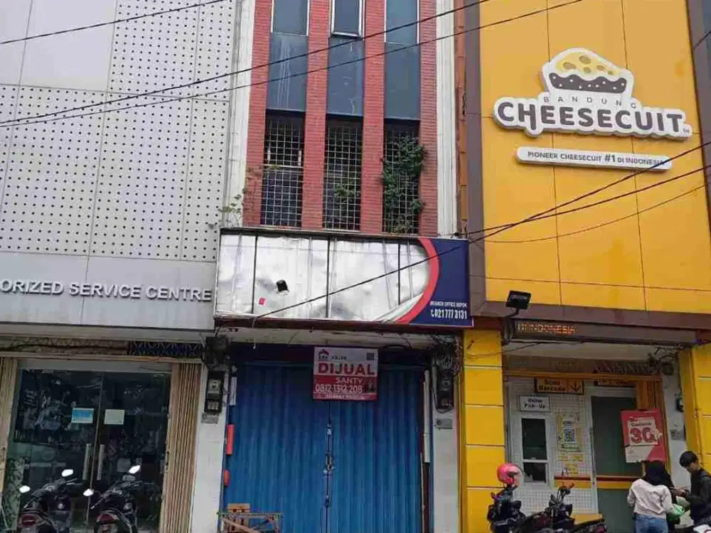 Jual ruko Margonda Raya, 4 lantai, parkir sharing, dekat tol Margonda