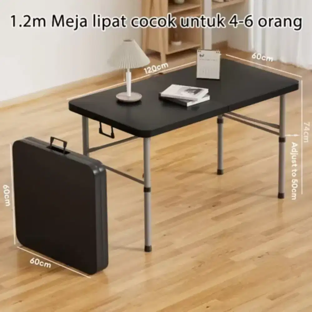 Meja lipat ukuran 152cm