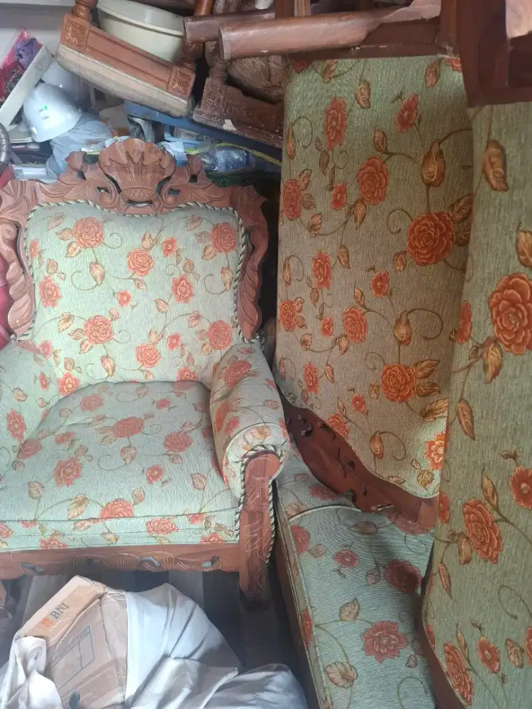 Kursi sofa tamu jati