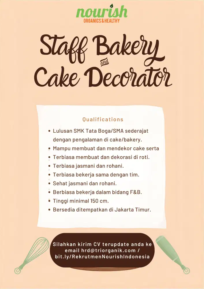 Staff Bakery & Cake Decorator