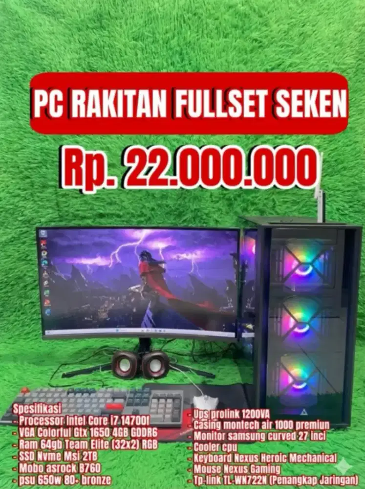 JUAL PC RAKITAN FULLSET (SEKEN)