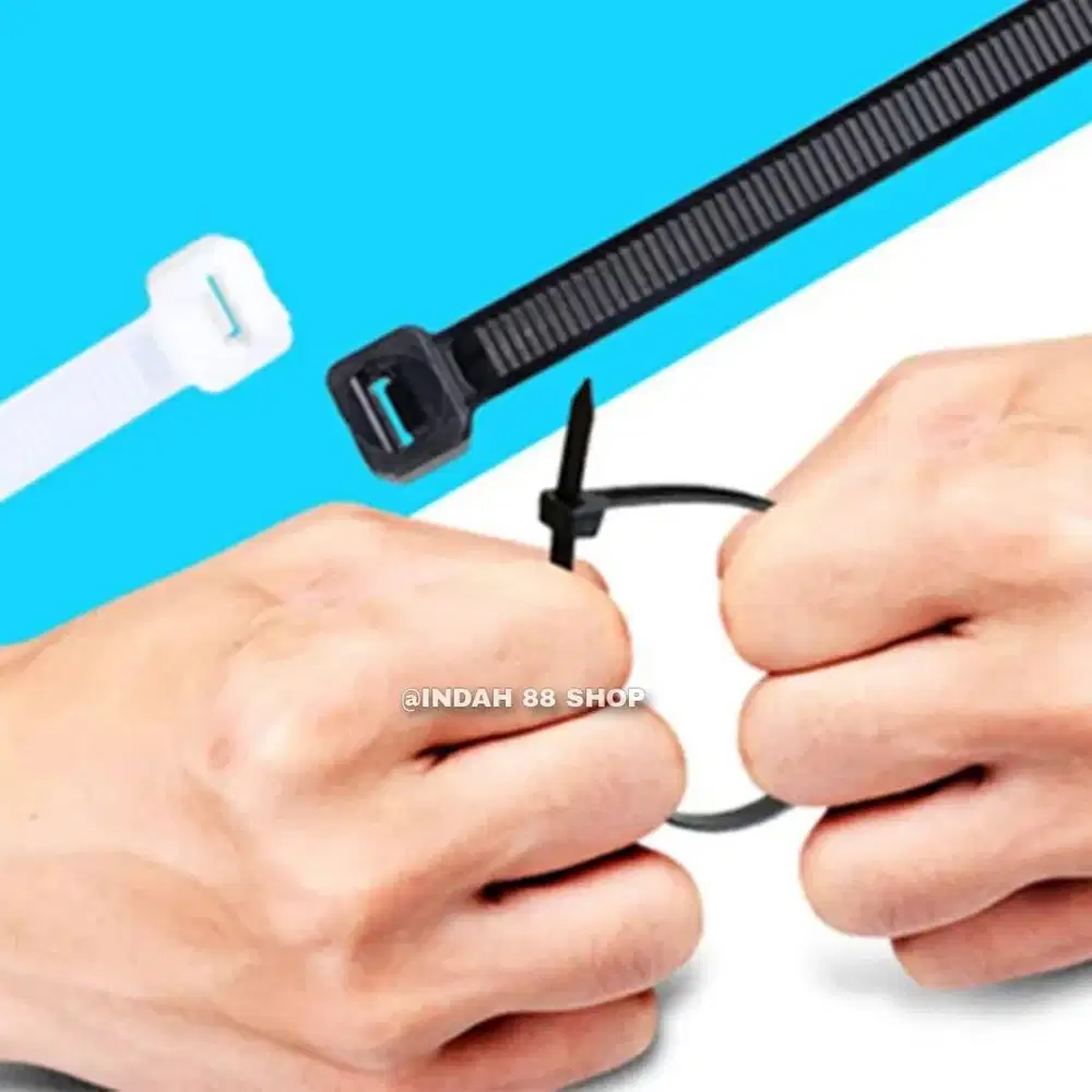 Kabel Ties Nylon / Pengikat Kabel Hitam Putih