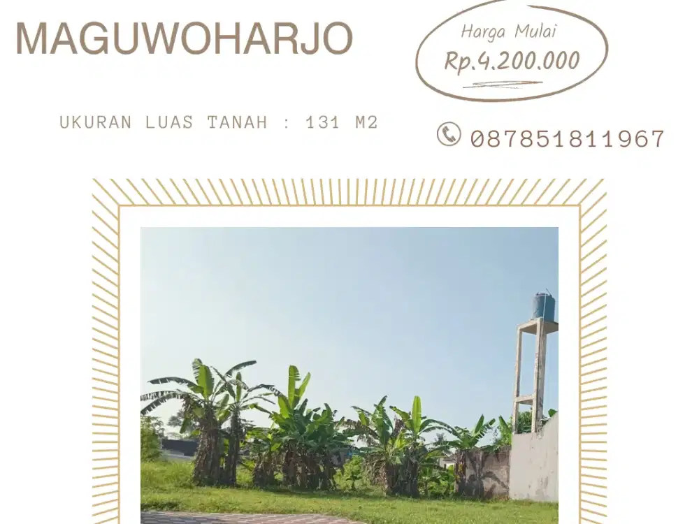 Tanah Maguwoharjo 3 menit dari  UNRIYO kampus 2