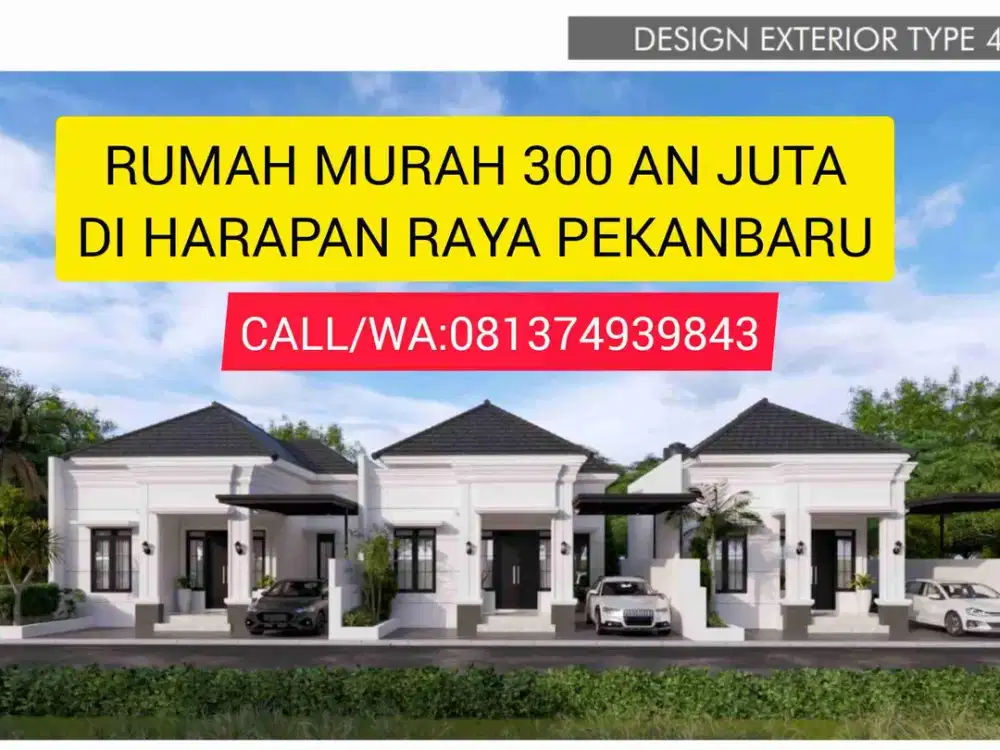 Rumah Cluster Murah Dekat Harapan Raya Pekanbaru
