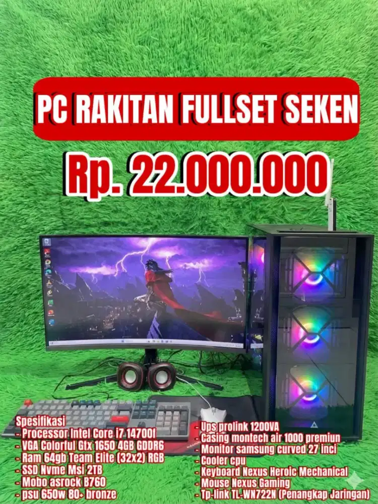 Jual Rakitan pc Fullset Seken