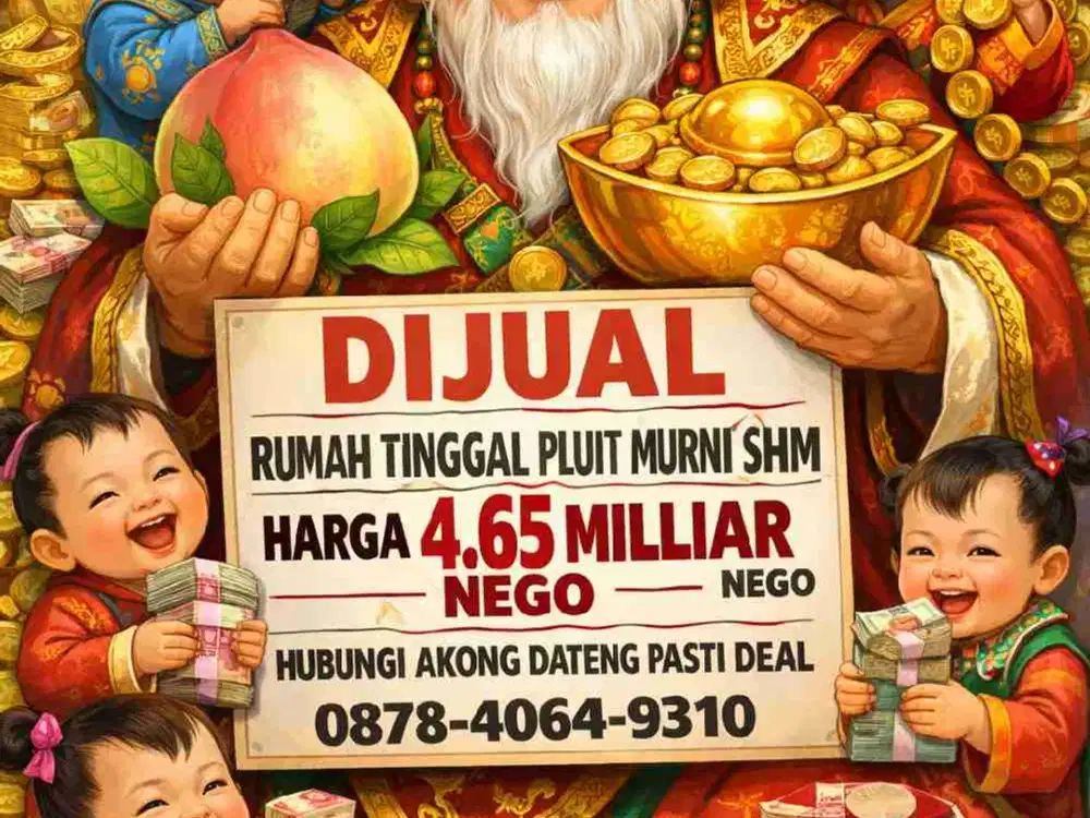 JARANG ADA! Rumah Pluit Murni 7×20 SHM, 4 Lantai, Siap Huni