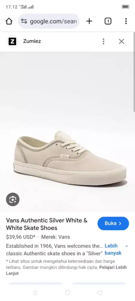 Vans authentic silver white