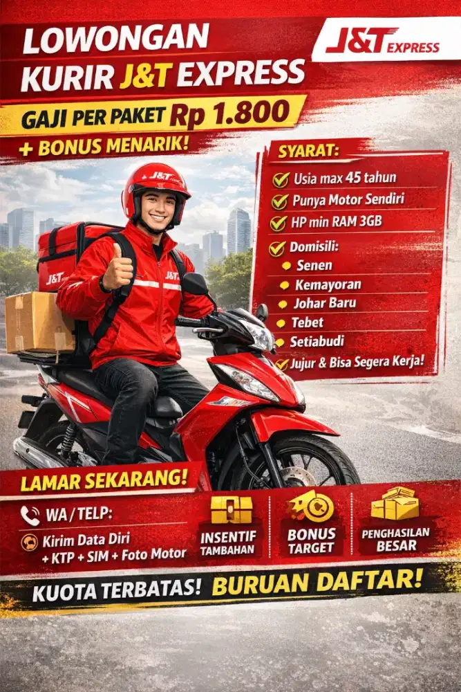 Hiring Rekruitmen Kurir J&T Express