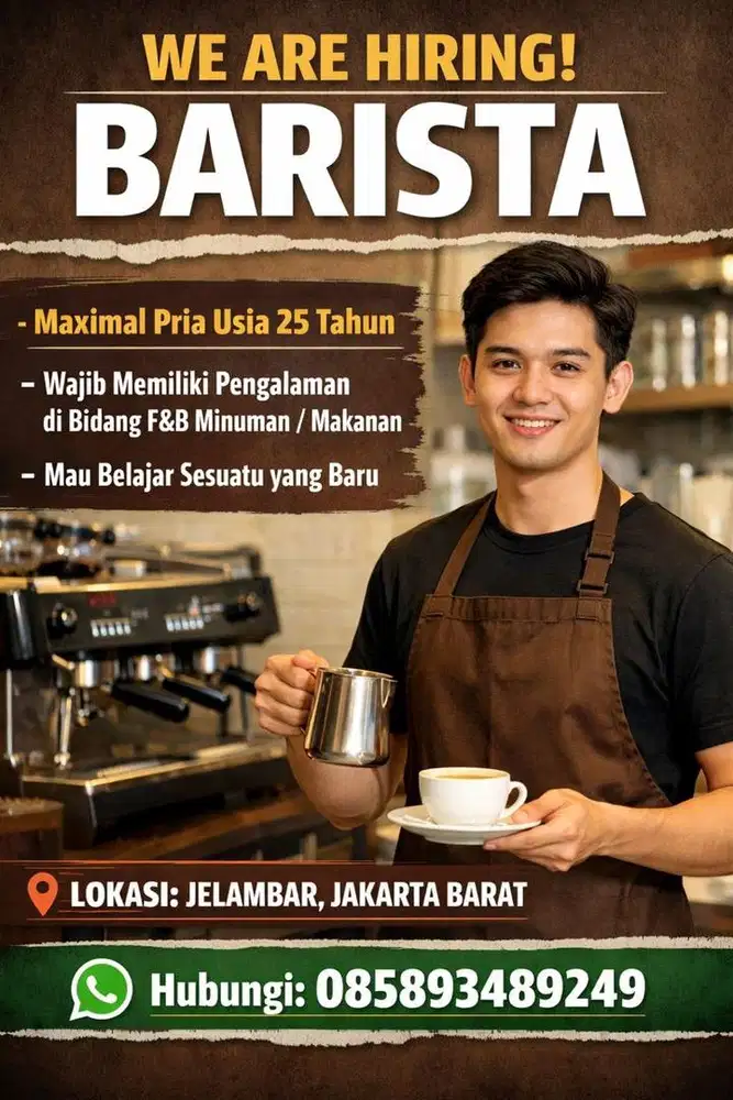 Lowongan barista dan kebab