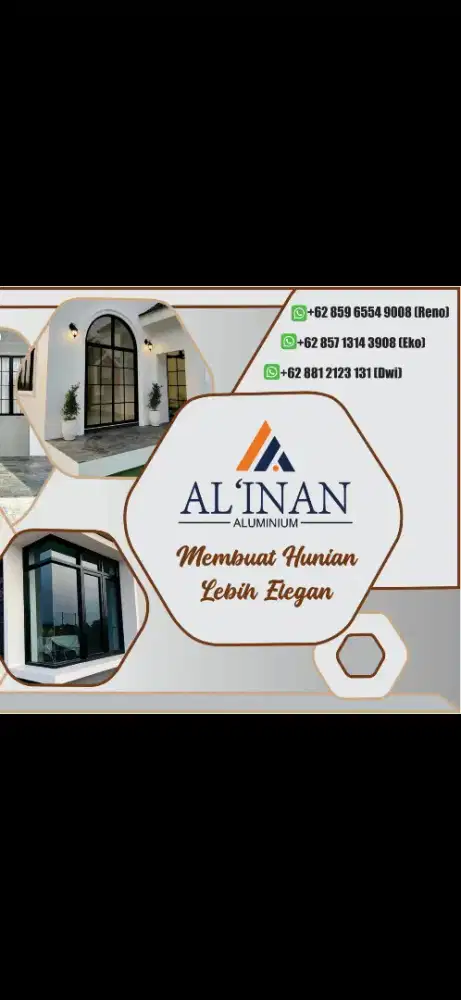 Pembuatan kusen, pintu, jendela dengan bahan alumunium