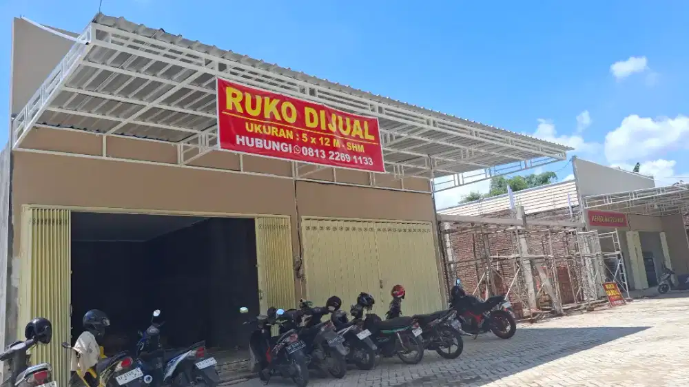 Dijual 2 Ruko Siap Pakai Strategis Kota Ngawi Samping Pasar Kandangan