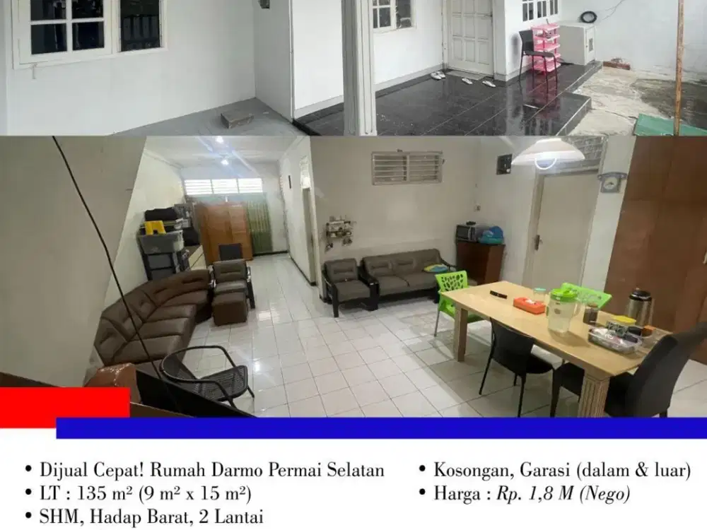 Dijual Cepat! Rumah Darmo Permai Selatan