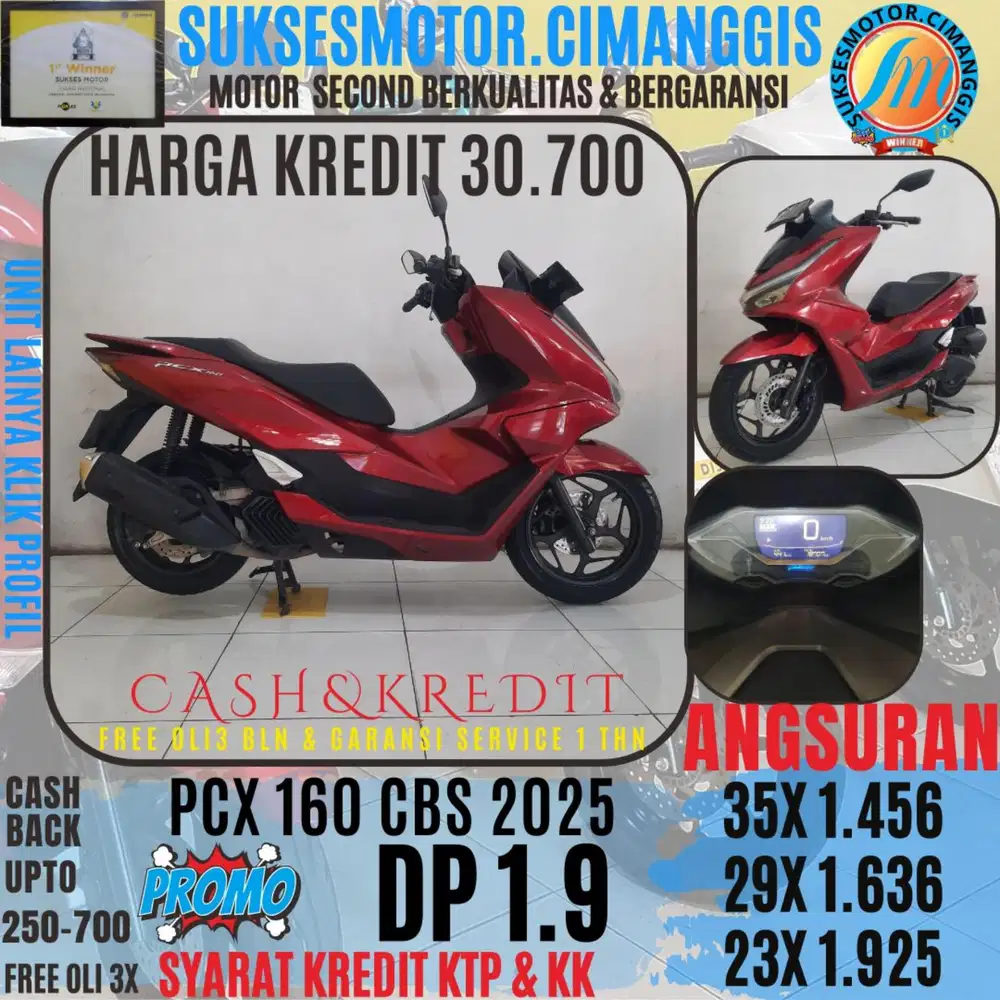 DP 1.9 NEW PCX 160 CBS TERMURAH CASHBACK UPTO700RBU FREEOLI3X