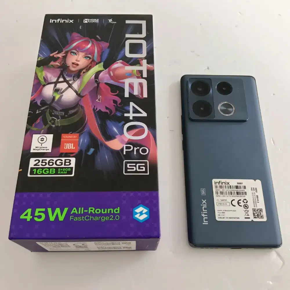 Infinix Note 40Pro 5G ram 16gb (8+8) memori 256gb resmi