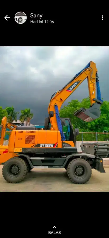 jual excavator wheel sany 155 W