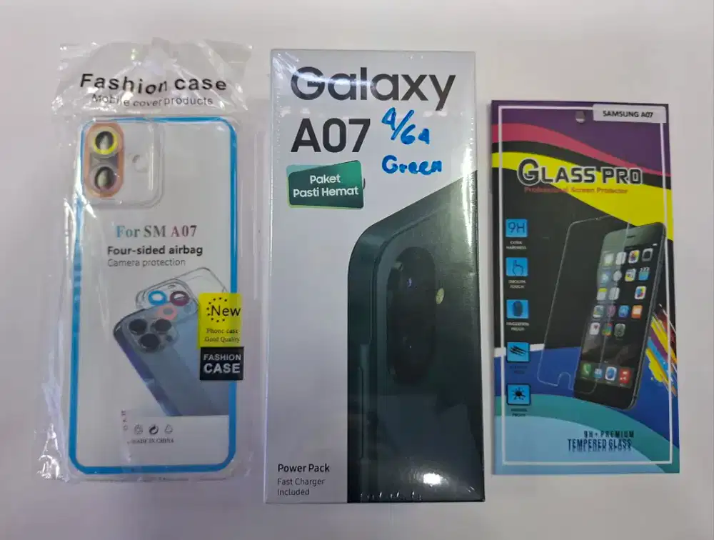 Samsung A07 bonus softcase  temperglass