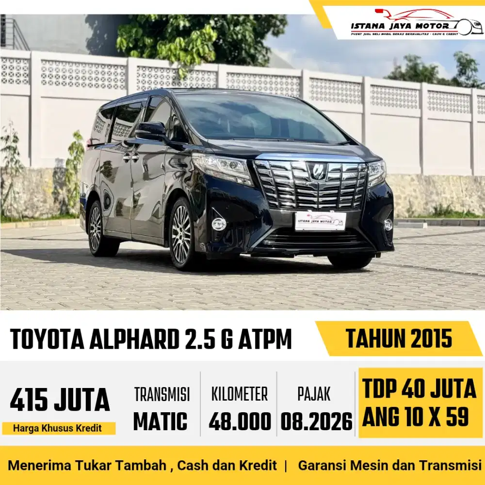 TOYOTA ALPHARD 2.5 G ATPM 2015