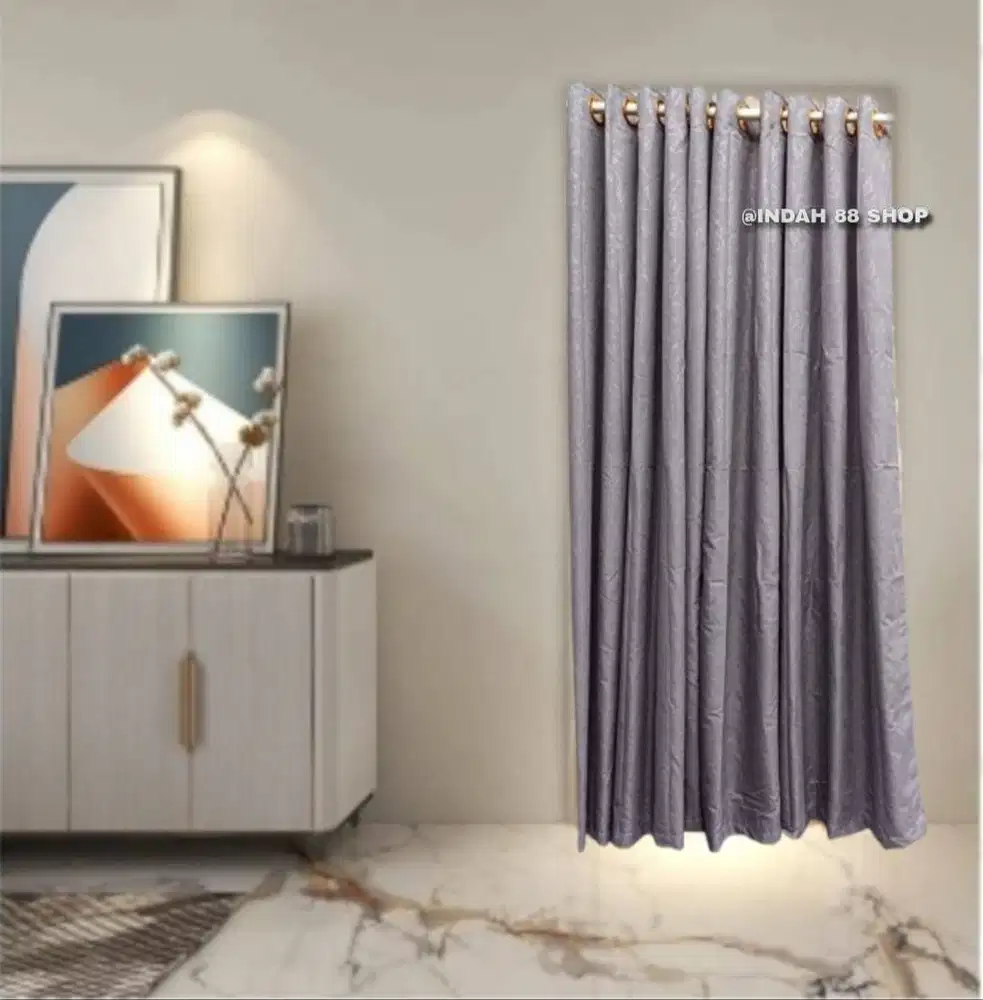 Gorden Pintu Smokring Polos Embos