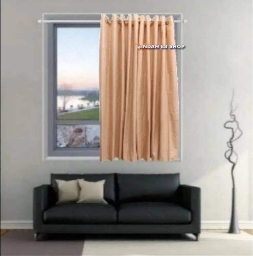 Gorden Jendela Smokring Embos Polos