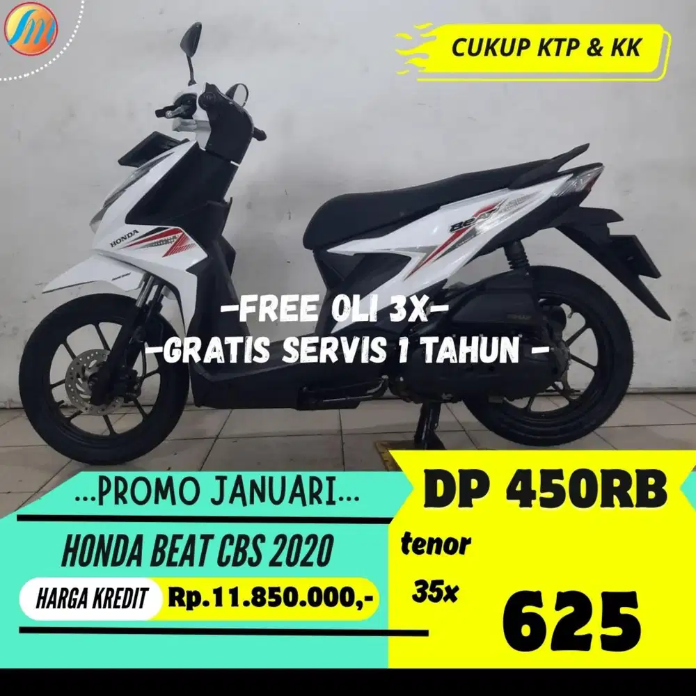 HONDA BEAT CBS 2020 KREDIT MURAH 450RB ANGSURAN SANGAT RINGAN KTP KK