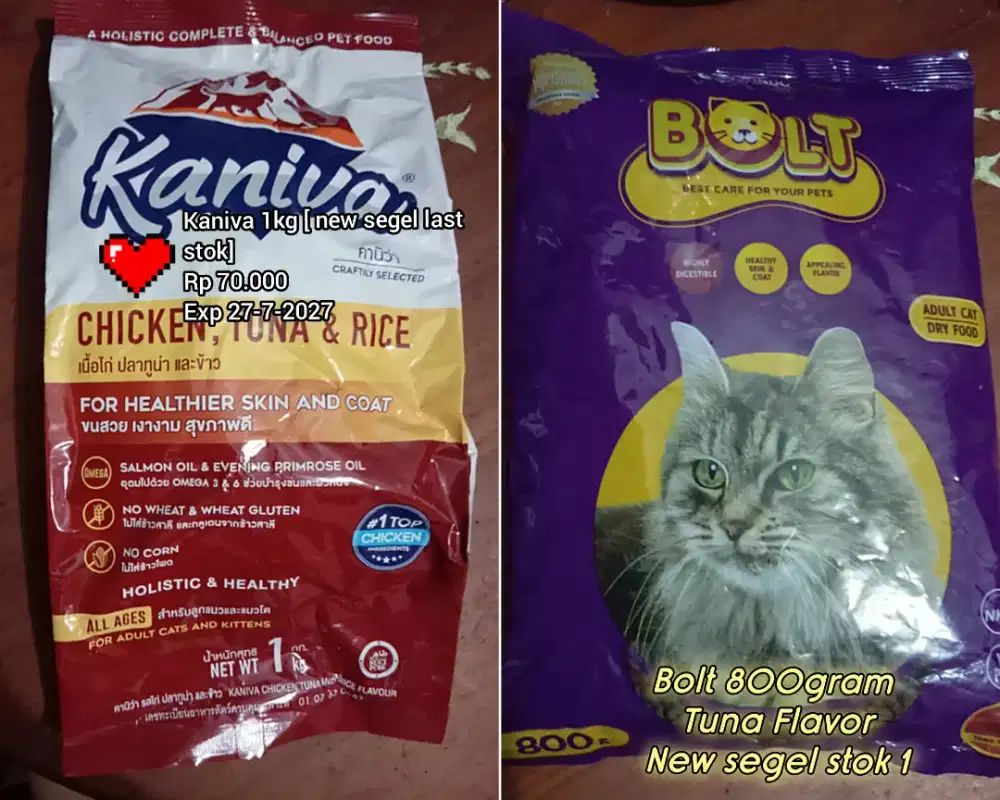 Kaniva 1kg & Bolt tuna flavor 800gr