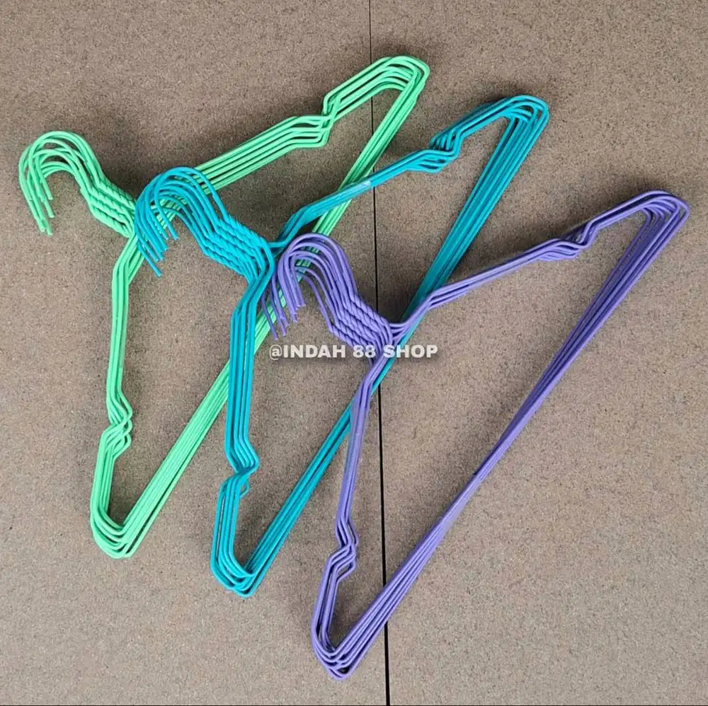 Hanger Gantungan Baju Kawat Warna