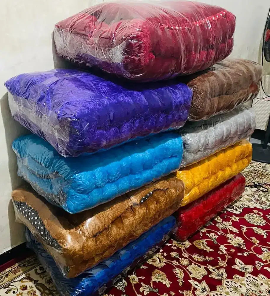 Kasur lipat bulu bonus bantal