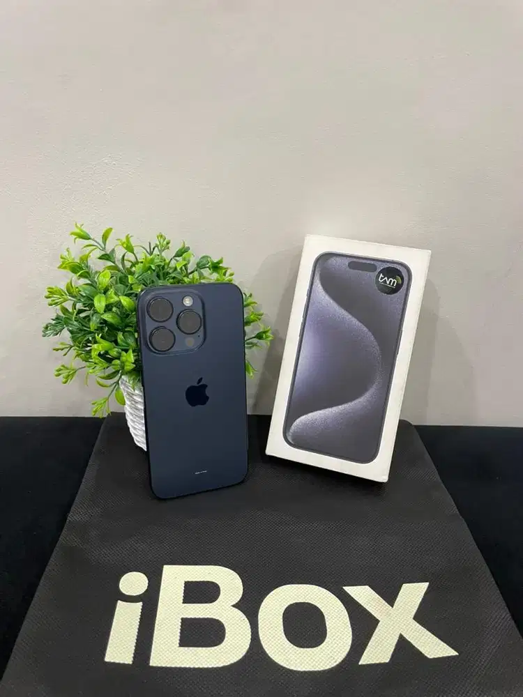 IPhone 15 Pro 128GB iBox Blue mulus Fullset Ori BH 87% 3Utool 98