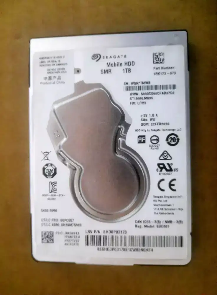 HARDISK SATA 2,5' SLIM  FOR LAPTOP/PS 1TB/1000GB GOOD CONDITION JAKSEL