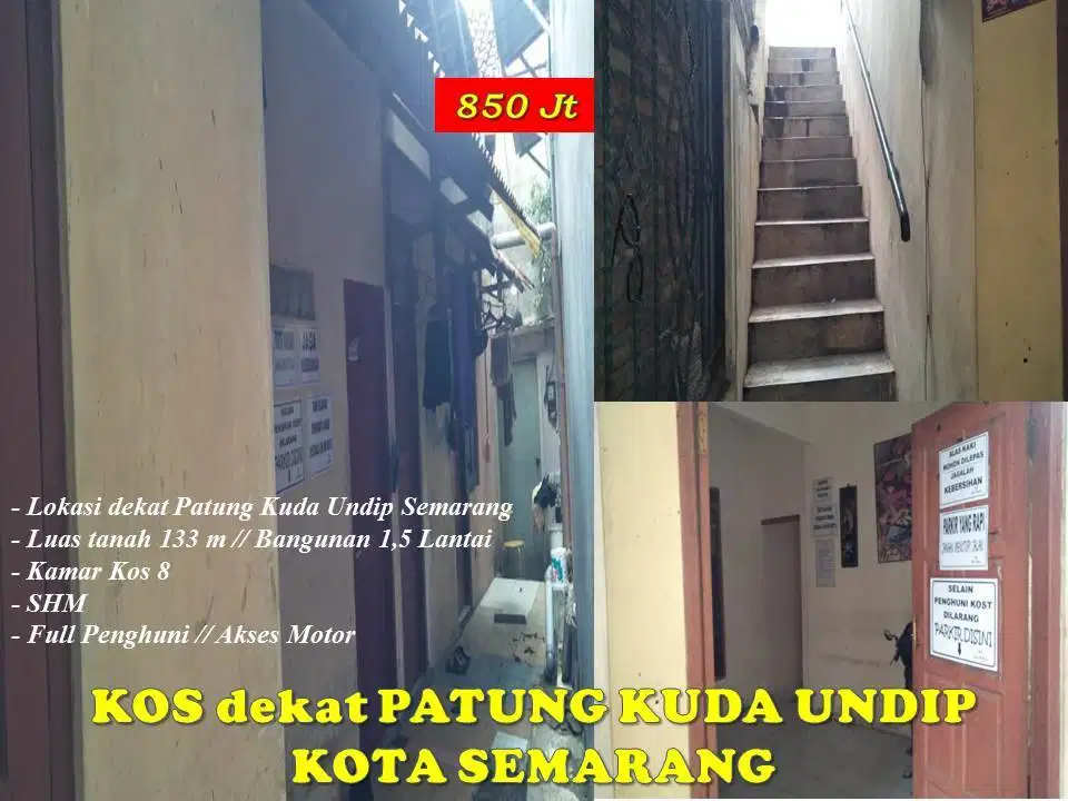 Rumah Kos dekat Patung Kuda Undip dan Jl. Setia Budi Kota Semarang