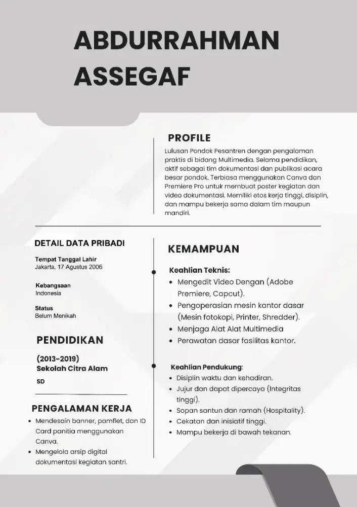 Sedang Mencari Pekerjaan ini Saya