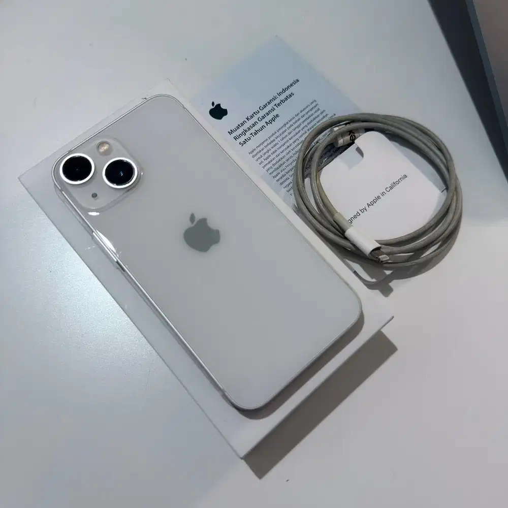 Preloved Iphone 13 Mini 128Gb Ex Ibox Starlight Full Original + Bonus