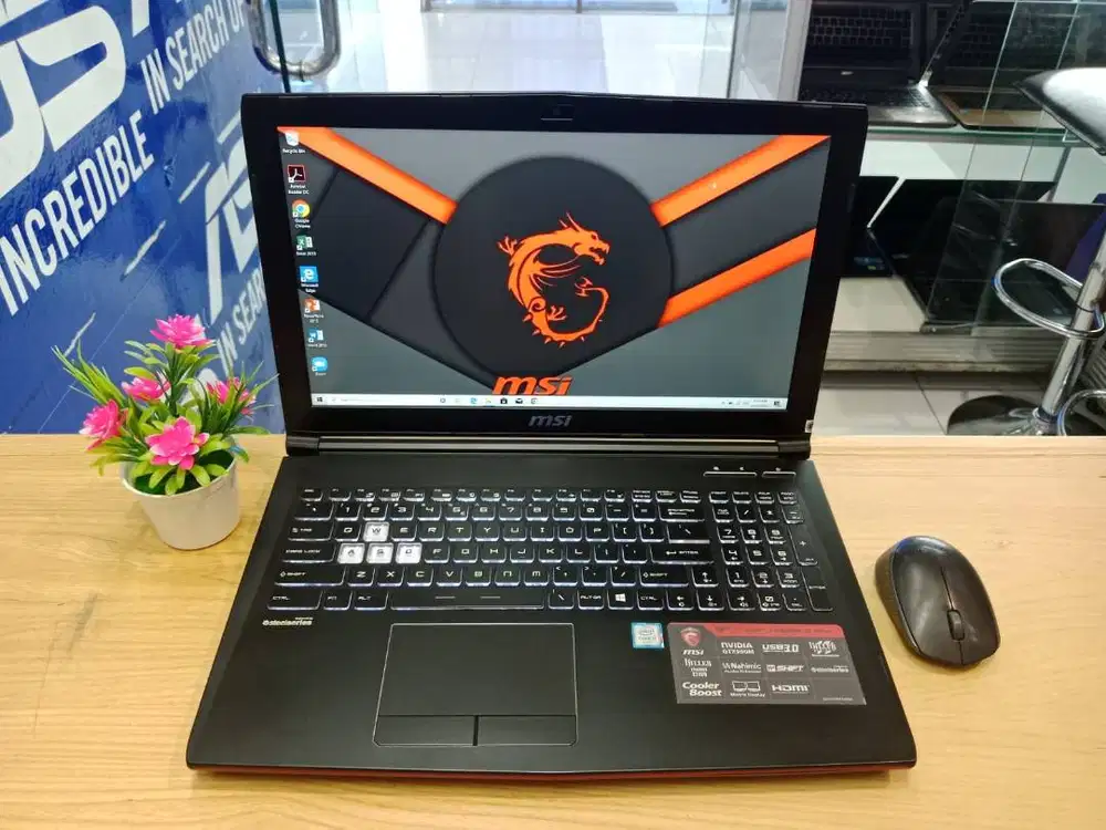 PROMO LAPTOP GAMING MSI GE62 -6QC CORE i7 RAM 16GB SSD 256GB +HDD 1000