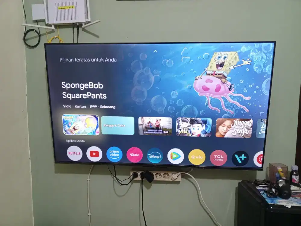 google TV TCL 50in pembelian dari baru
