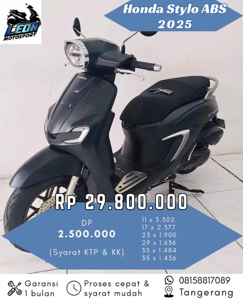 Stylo ABS 2025, jual beli motor seken