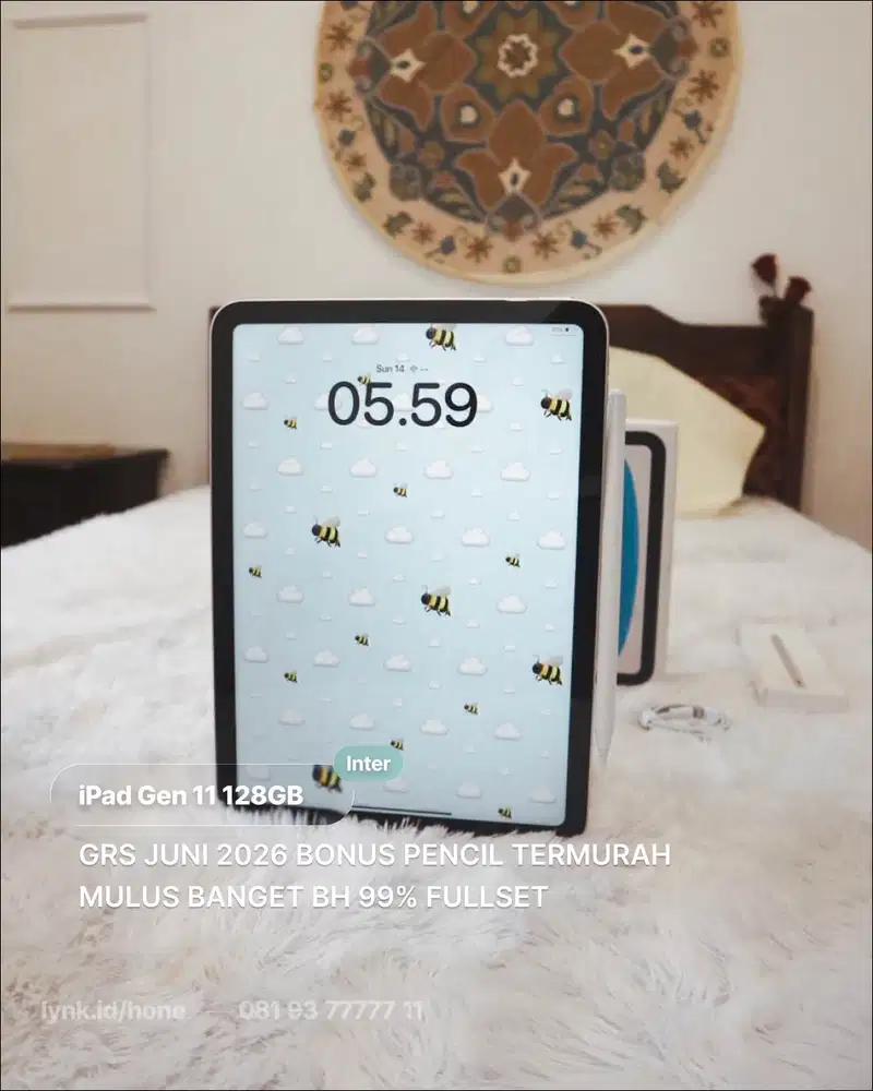 iPad Gen 11 128GB GRS JUNI 2026 BONUS PENCIL TERMURAH MULUS BH 99%