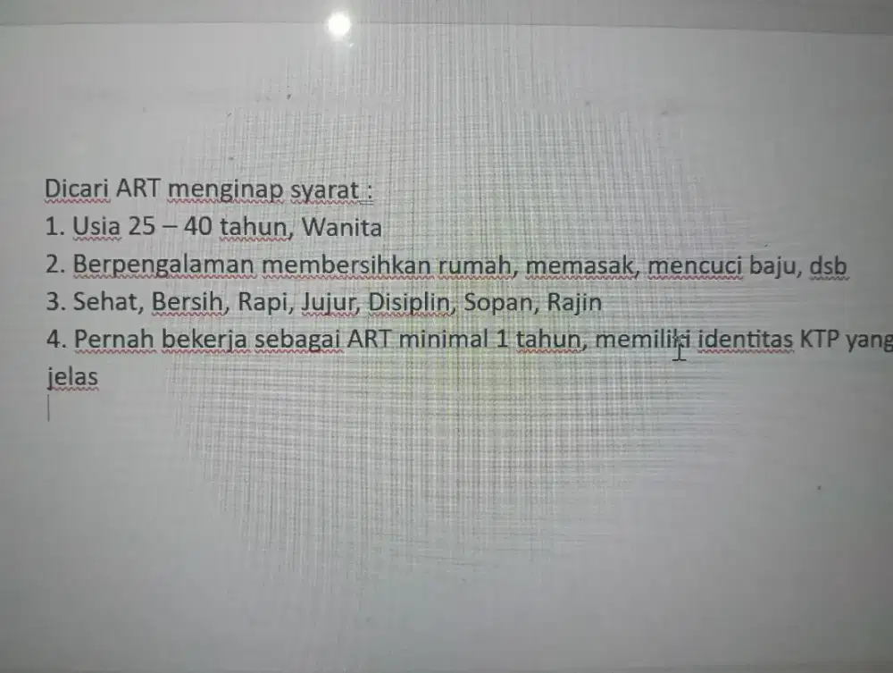 Dicari ART Menginap Lokasi Surabaya