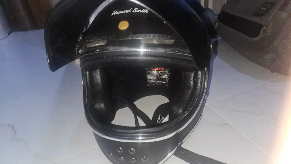 Howard Smith Bobber Retro Helm Full Face - Deep Black