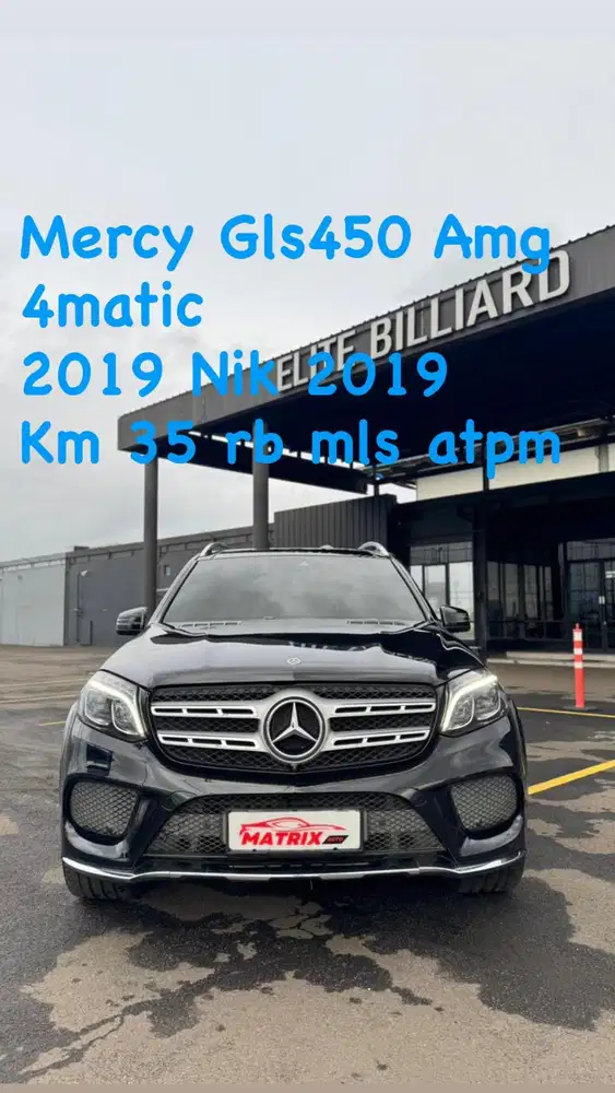 Mercy Gls450 AMG 4Matic Nik 2019 Black on black Siap pakai