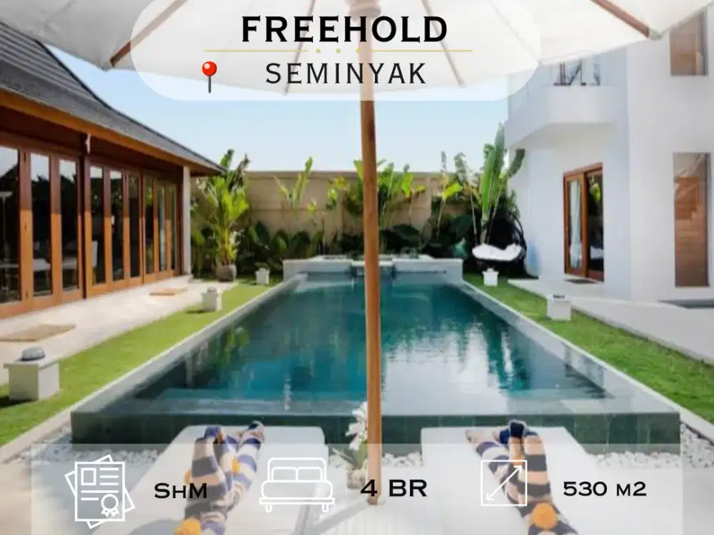 Dijual / Freehold: Luxury Villa 4 Bed, Seminyak, Kerobokan, Badung, Bali