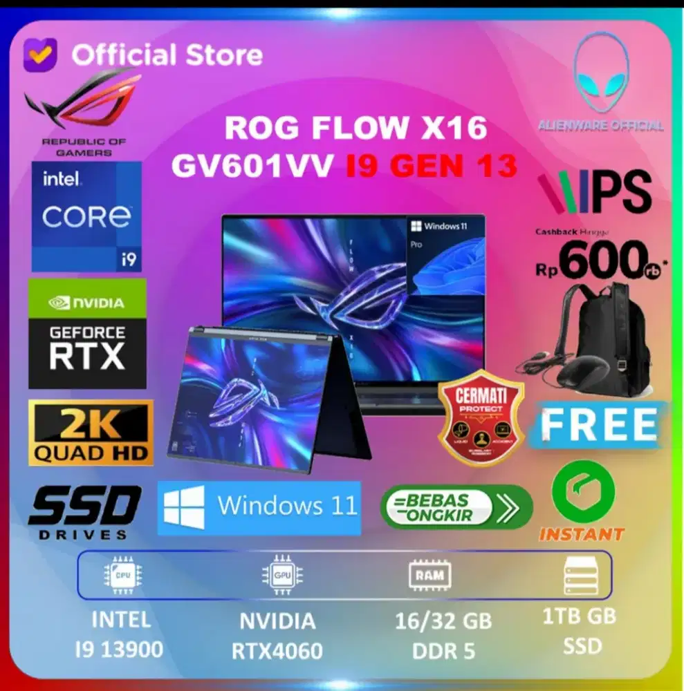 Laptop ROG FLOW X16