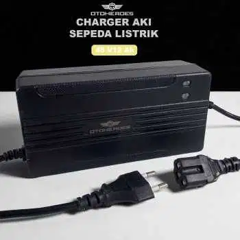 Charger Aki Sepeda Listrik Smart Battery Charger Portable 48V 12Ah