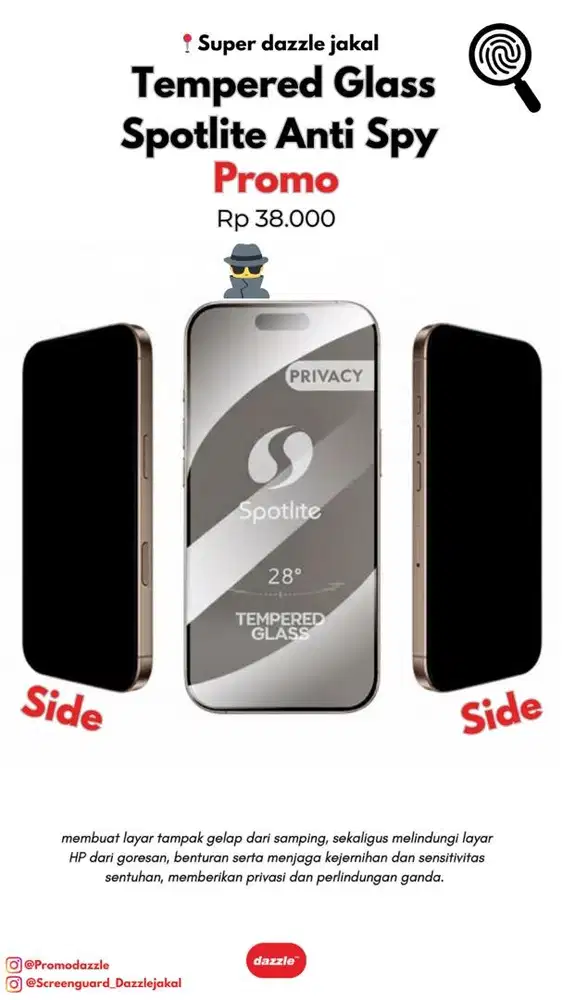 TG Spotlite Anti Spy Glossy