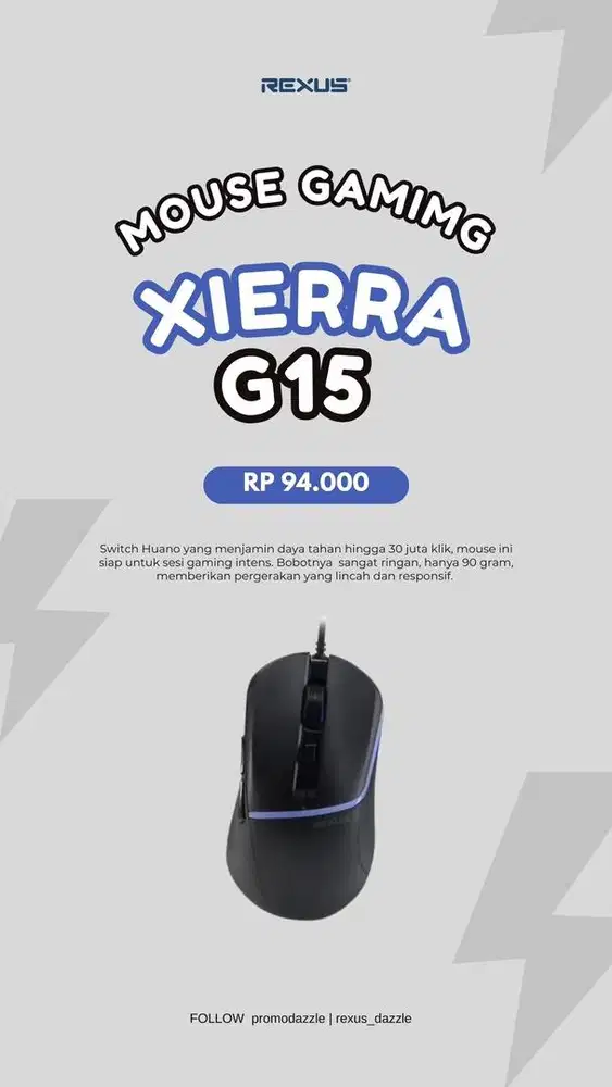 Mouse gaming wired rexus G15