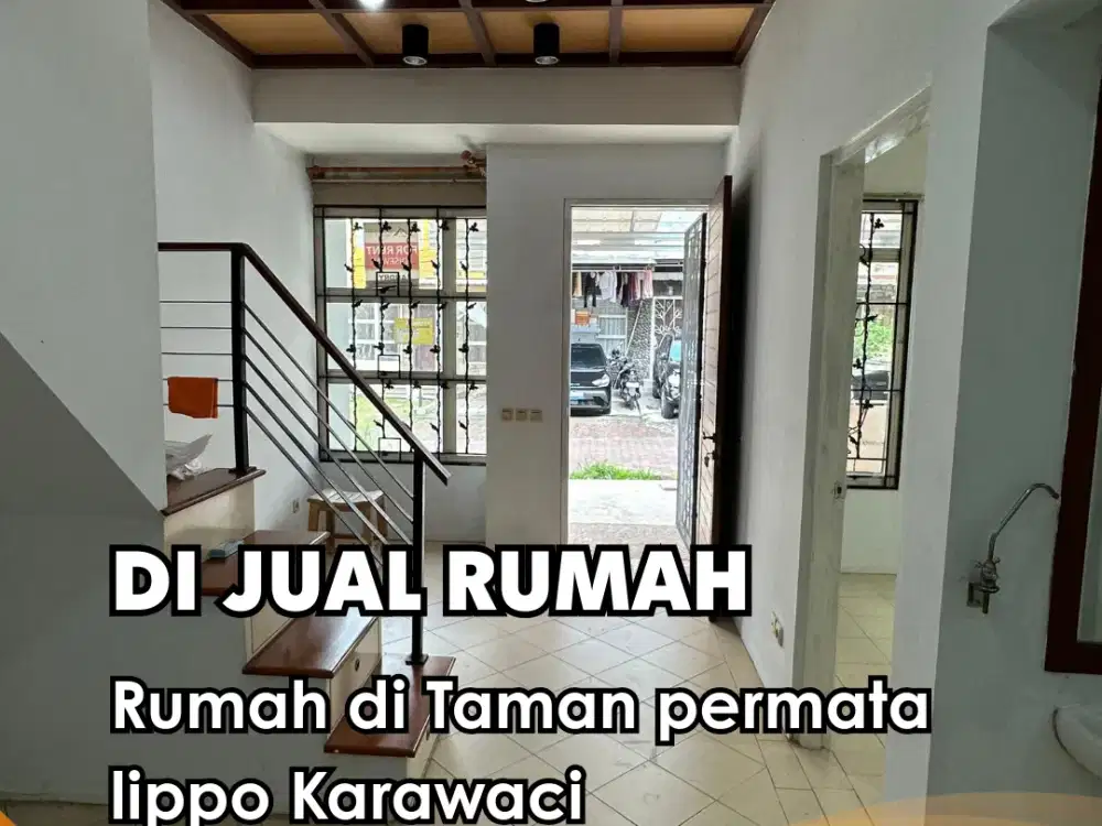 Dijual!!!  Rumah di Taman permata lippo Karawaci Sudah ada AC 3 unit, water hiter & canopy